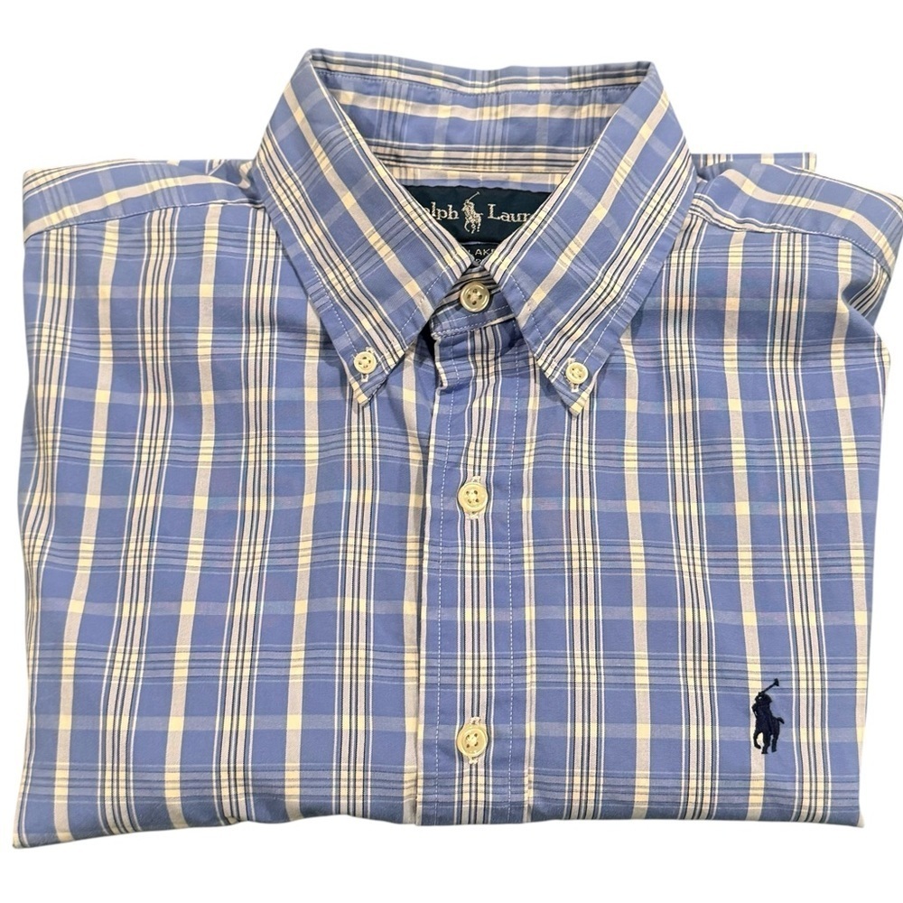 Ralph Lauren Blake Men's Blue Plaid Shirt M